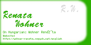 renata wohner business card